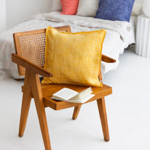LINEN CUSHION COVER - CORNSILK MIST