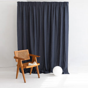 Linen curtains - Midnight blue