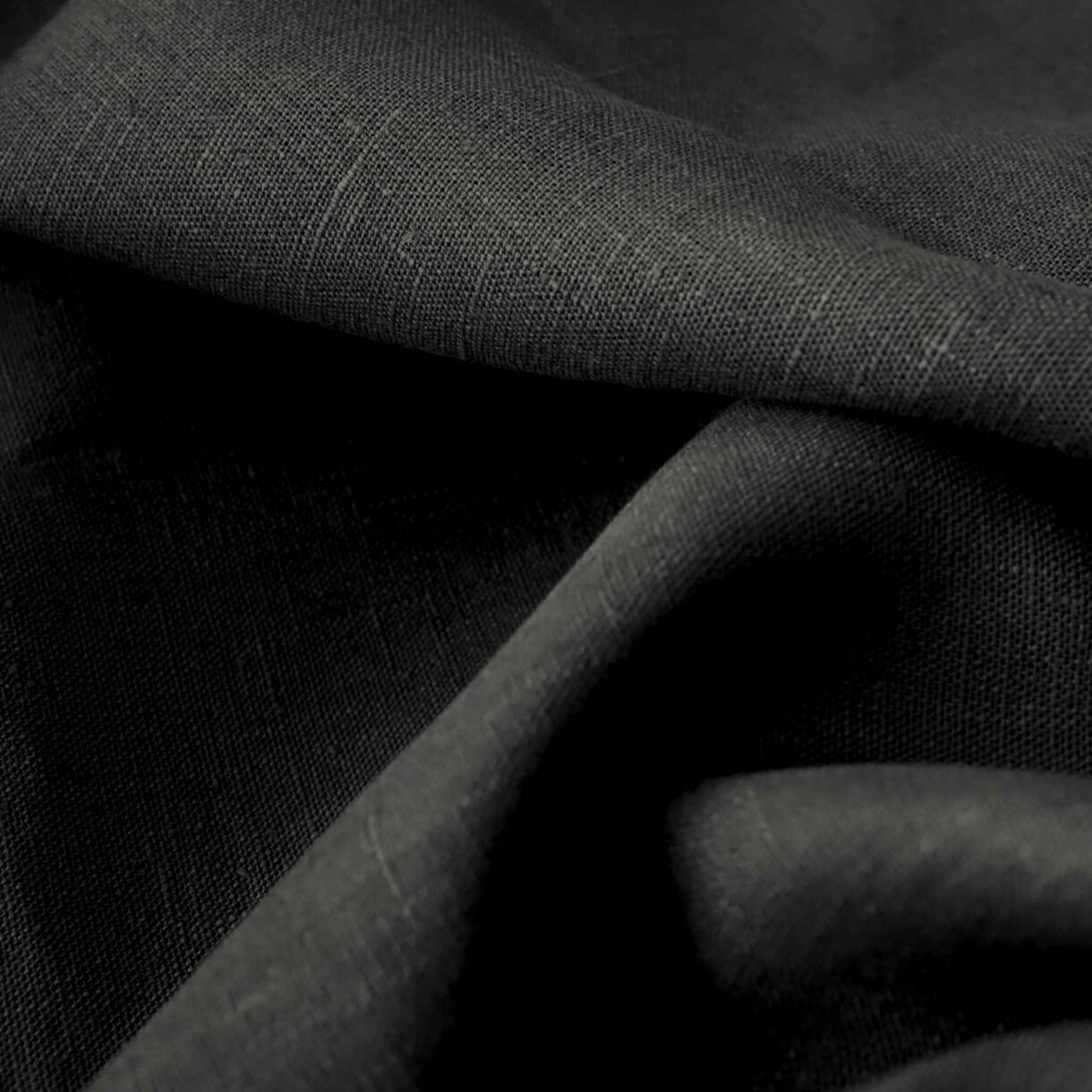 100% Linen Fabric Licorice 270gsm