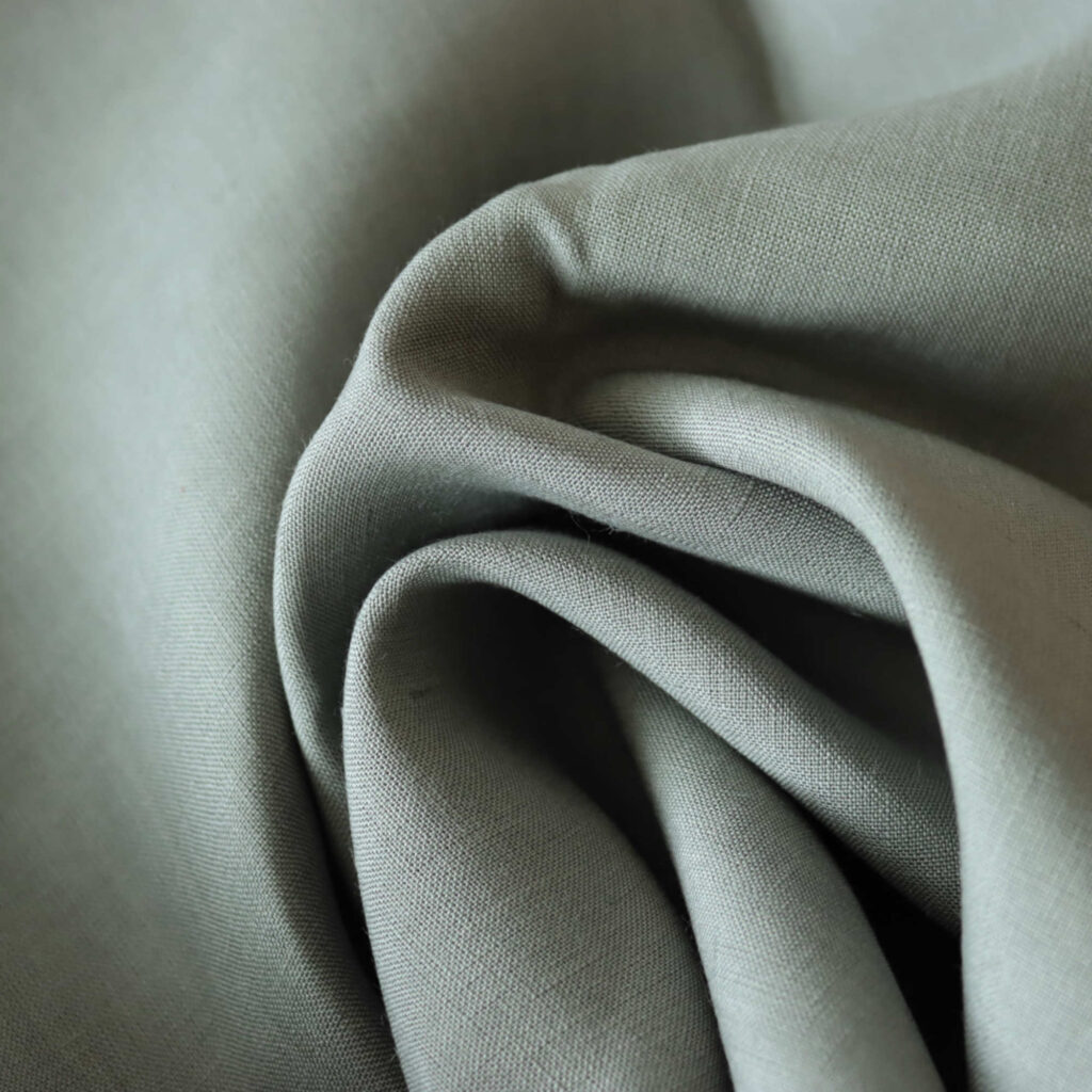 Gray Rattan Linen Linen fabric in Steeple Gray 160gsm - LinenCult