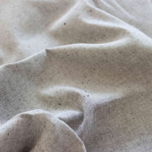 Black and off-white chambray linen cotton fabric, lightweight breathable blend with soft drape