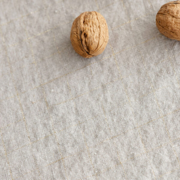 Round tablecloth - Golden grids (3)