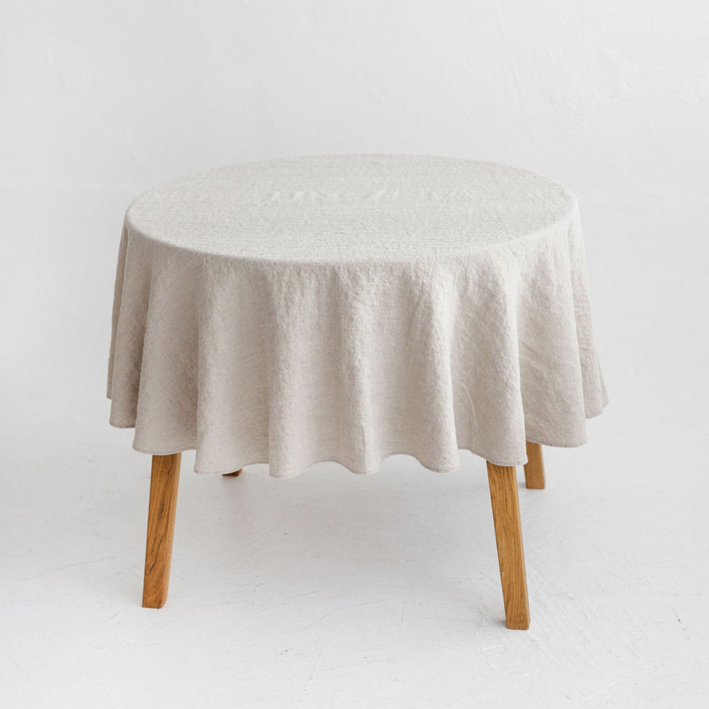 Round tablecloth - Golden grids (5)