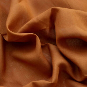 Wide linen fabric in Umber color 140gsm